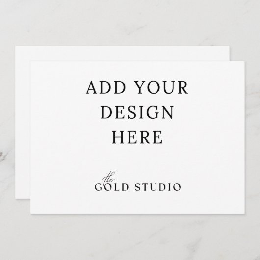 5 x 7 Landschapsuitnodiging Blanco Sjabloon Kaart (Voorkant / Achterkant)