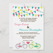 5 x 7 Lovers Bike Bicycle Carniva Weddenschap Kaart (Voorkant)