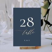 5 x 7 marineblauw wit elegant goud klassiek