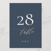 5 x 7 marineblauw wit elegant goud klassiek (Voorkant)