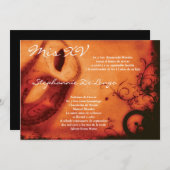 5 x 7 Masquerade Quinceanera Birthday Uitnodiging (Voorkant / Achterkant)