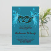 5 x 7 Masquerade Quinceanera Birthday Uitnodiging (Staand voorkant)