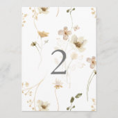 5 x 7 Moderne Pampas Trouwtafel Nummers (Voorkant)