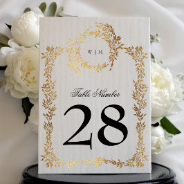 5 x 7 Monogram Crest Classic Trouwtafel Nummers