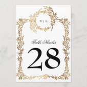 5 x 7 Monogram Crest Classic Trouwtafel Nummers (Voorkant)