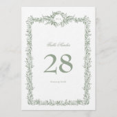 5 x 7 Monogram saliekrans Klassieke Tafelnummers (Voorkant)