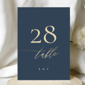 5 x 7 Navy Blauw Elegant Goud Classic