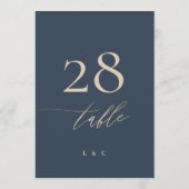 5 x 7 Navy Blauw Elegant Goud Classic (Achterkant)