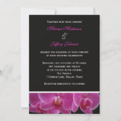 5 x 7 Orchidee bruiloft uitnodiging — Paarse orchi (Achterkant)