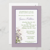 5 x 7 Paarse Iris Flower Baby shower Invitation Kaart (Voorkant / Achterkant)