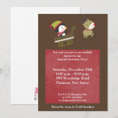 5 x 7 Penguin/Reindeer Kerstspellen Uitnodiging (Voorkant / Achterkant)
