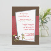 5 x 7 Penguin/Reindeer Kerstspellen Uitnodiging (Staand voorkant)