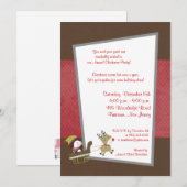 5 x 7 Penguin/Reindeer Kerstspellen Uitnodiging (Voorkant / Achterkant)