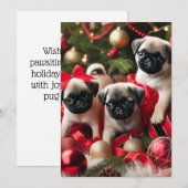 5 X 7 platte kerstkaart (Voorkant / Achterkant)