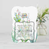 5 x 7 Plegdenweddenschap Boho Llama Bohemian C Kaart (Staand voorkant)