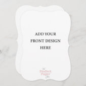 5 x 7 Portret van de Sjabloon van de dubbel-gesteu Kaart (Voorkant / Achterkant)