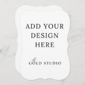 5 x 7 Portret van de Sjabloon van de dubbel-gesteu Kaart (Voorkant / Achterkant)