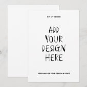 5" x 7" Portretkaart Kaart (Voorkant / Achterkant)