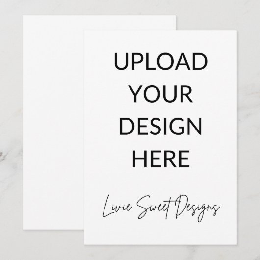 5" x 7" Portretkaart Kaart (Voorkant / Achterkant)