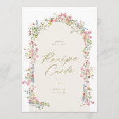 5 x 7 Recept Kaarten bloemenboog vrijgezellenfeest (Voorkant)