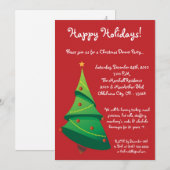 5 x 7 Red XMAS Tree-kerstfeest Kaart (Voorkant / Achterkant)