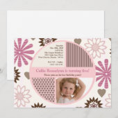 5 x 7 Roze ventilator Foto van Birthday Party - Ui Kaart (Voorkant / Achterkant)