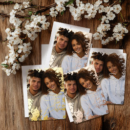 5" x 7" Rustic Real Gold Folie Save the Date Folie Feestdagenkaart