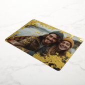 5" x 7" Rustieke echte goud folie Bewaar de datum Feestdagenkaart (Gedraaid)