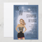 5 x 7 Sassy Blonde Quinceanera Birthday Uitnodigin Kaart (Voorkant / Achterkant)