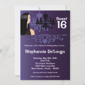 5 x 7 Sassy Girl Sweet 16 Birthday Invitation Kaart (Voorkant)