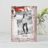 5 x 7 Senior Announding Country Wood Key in mijn H Aankondiging (Staand voorkant)