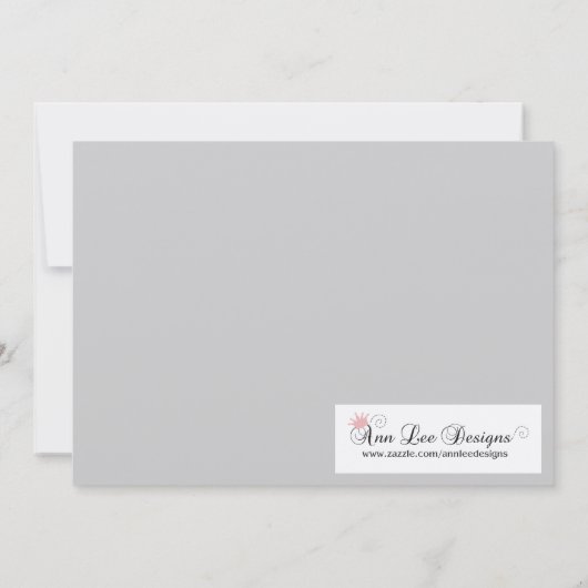 5 x 7 Silver Masquerade Sweet 16 Birthday Uitnodig Kaart (Achterkant)