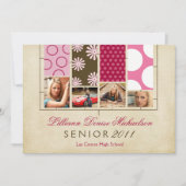 5 x 7 Stof Stalen Foto Senior Aankondiging (Voorkant)