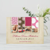 5 x 7 Stof Stalen Foto Senior Aankondiging (Staand voorkant)