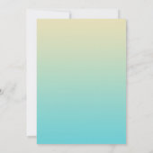 5 x 7 Sunset Fade Blauwgroen Blue Tan Wedding Invi Kaart (Achterkant)