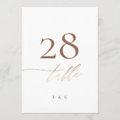 5 x 7 Terracotta Elegant Goud Trouwtafel Nummer (Achterkant)