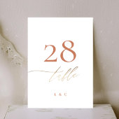 5 x 7 Terracotta Elegant Goud Trouwtafel Nummer