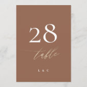 5 x 7 Terracotta Elegante Boho Gold trouwnummers (Achterkant)