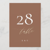 5 x 7 Terracotta Elegante Boho Gold trouwnummers (Voorkant)