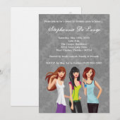 5 x 7 Tieners Teen Sweet 16 Birthday Invitation Kaart (Voorkant / Achterkant)