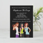 5 x 7 Tieners Teen Sweet 16 Birthday Invitation Kaart (Staand voorkant)