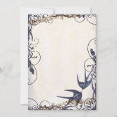 5 x 7  Tortelduifjes huwelijksuitnodigingen Kaart (Achterkant)