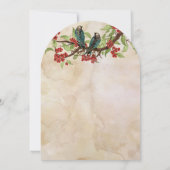 5 x 7 Tortelduifjes Tea Stain Wedding Invitae Kaart (Achterkant)