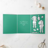 5 "x 7" Trifold Christmas Paper Doll Kaart #1 (Binnen)