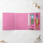 5 "x 7" Trifold Happy Birthday Paper Doll Kaart #1 (Binnen)