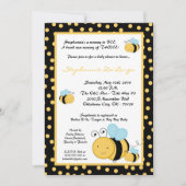 5 x 7 TRIPLETHoney Bumble Bee Baby shower Invitati Kaart (Voorkant)