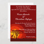 5 x 7 Trouwkaart Rode Zonsondergang in Afrika Kaart (Voorkant / Achterkant)