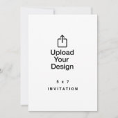 5 x 7 uitnodiging, Afbeelding uploaden, op maat af Kaart (Voorkant)