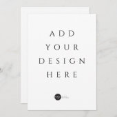 5" x 7" Uitnodiging / Menu / Plat kaart (Voorkant / Achterkant)