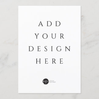 5" x 7" Uitnodiging / Menu / Plat kaart